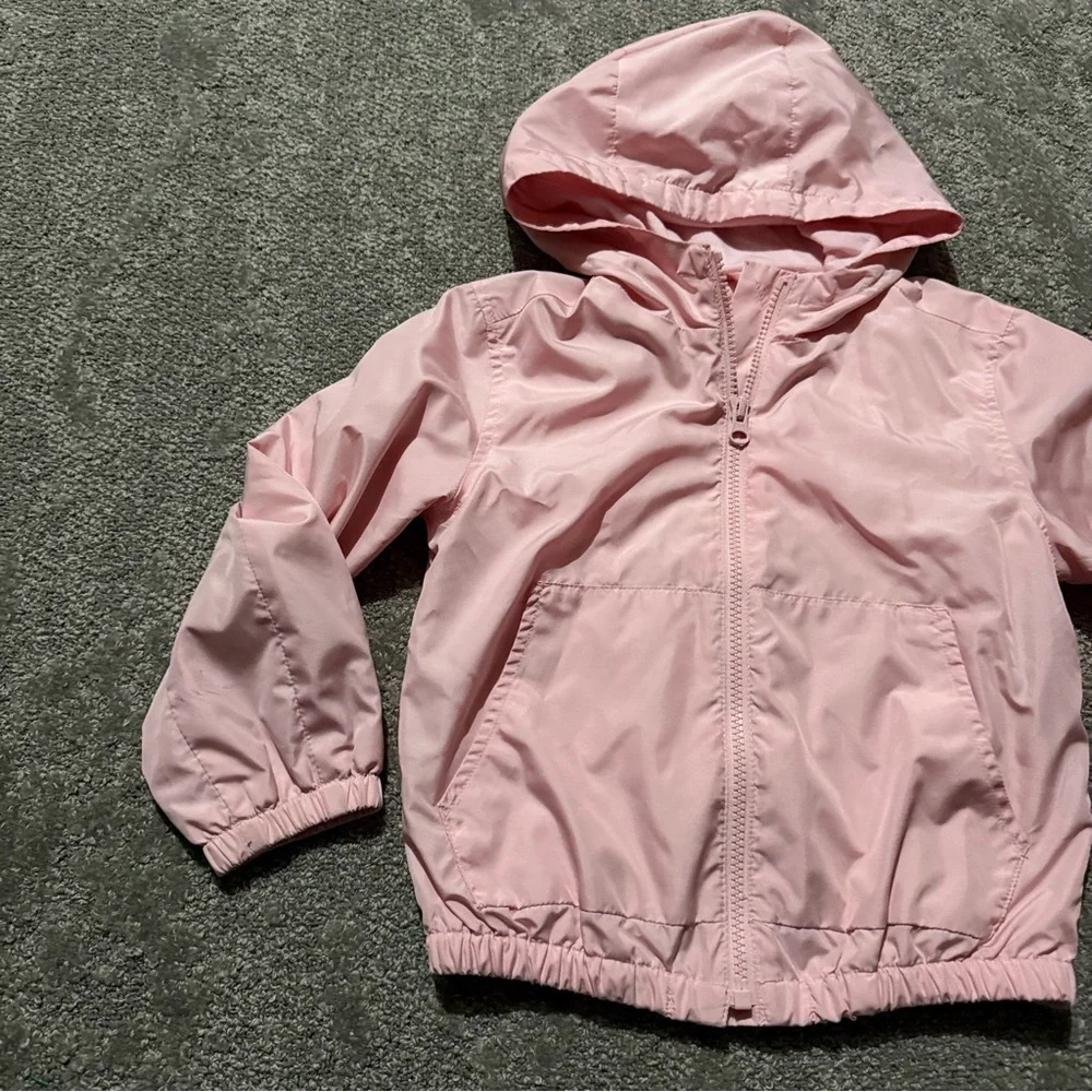 GAP KIDS size XS lightweight spring fall jacket in pale pink zipper and pockets